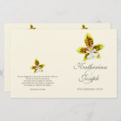 Waterverf - Orchid flower trouwprogramma (Voorkant / Achterkant)