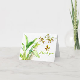 Waterverf orchid greenery bruiloft bedankt