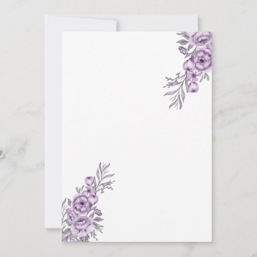 Waterverf Orchid Honeymoon Shower Uitnodiging (Achterkant)