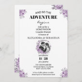 Waterverf Orchid Honeymoon Shower Uitnodiging (Voorkant / Achterkant)