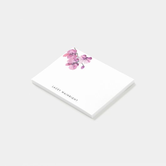 Waterverf Orchid Personal Stationery Post-it® Notes (Schuin)
