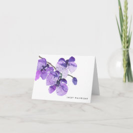 Waterverf Orchid Personalized Notecard Notitiekaartje