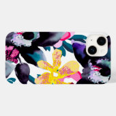 Waterverf Orchid Print iPhone Case (Achterkant (horizontaal))