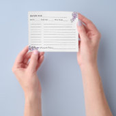 Waterverf Orchid Recipe-kaart Flyer (Hand)