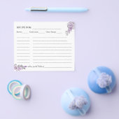 Waterverf Orchid Recipe-kaart Flyer (Enkel)