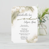 Waterverf Orchid Spray Weddenschap Kaart (Staand voorkant)