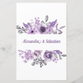 Waterverf Orchid Weddenrenmenu (Achterkant)