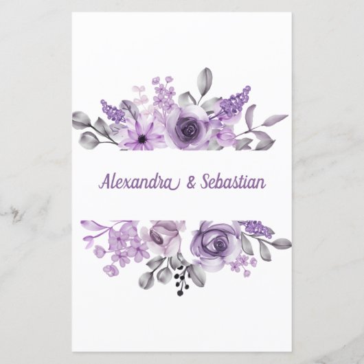 Waterverf Orchid Weddenrenmenu (Achterkant)