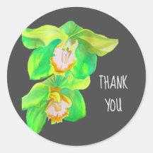 Waterverf orchidee bloem dank je pop kunst