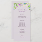 Waterverf Orchidee Bloemen Trouwmenu Menu (Voorkant / Achterkant)