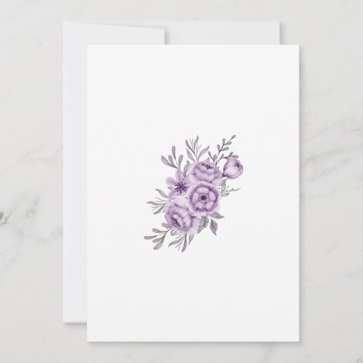 Waterverf orchidee bruiloft uitnodiging (Achterkant)