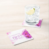 Waterverf Orchidee Flower 50th Birthday aangepaste Kartonnen Onderzetters (Insitu)