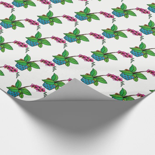 Waterverf orchidee Plant in mooie pot Cadeaupapier (Hoek)