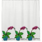 Waterverf orchidee Plant in mooie pot Douchegordijn (Voorkant)