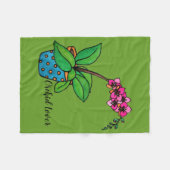 Waterverf orchidee Plant in mooie pot Fleece Deken (Voorkant (Horizontaal))