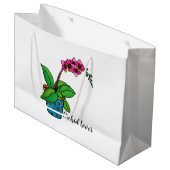 Waterverf orchidee Plant in mooie pot Large Cadeautasje (Voorkant Gekanteld)