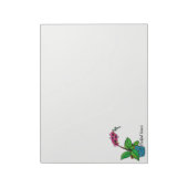 Waterverf orchidee Plant in mooie pot Notitieblok (Linkerzijde)