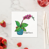 Waterverf orchidee Plant in mooie pot Servetten (Insitu)