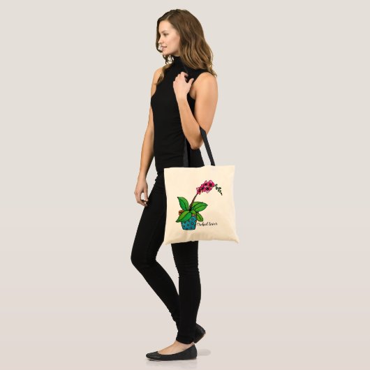 Waterverf orchidee Plant in mooie pot Tote Bag (Voorkant (model))
