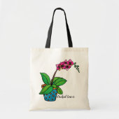 Waterverf orchidee Plant in mooie pot Tote Bag (Voorkant)