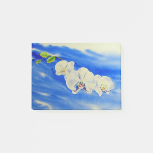 Waterverf orchidee schilderij dromerige wolken luc post-it® notes (Voorkant)