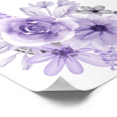 Waterverf Orchidee Thee Bruiloftsontvangstbord Poster (Hoek)