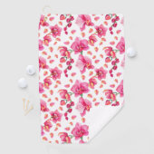 Waterverf Orchideeën Design 2 Golfhanddoek (Insitu)