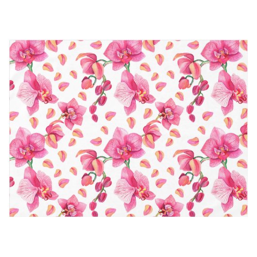 Waterverf Orchideeën Design 2 Tafelkleed (Voorkant (Horizontaal))