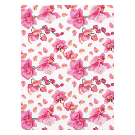 Waterverf Orchideeën Design 2 Tafelkleed (Voorkant)