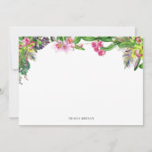 Waterverf Orchideeën L Whimsical Perzonalized Notitiekaartje (Voorkant)