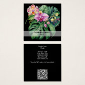 Waterverf Orchideeën & Monstera Leaf Visitekaartje (Voorkant /achterkant)