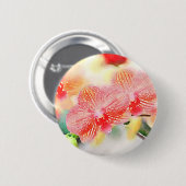 Waterverf Orchideeën Ronde Button 5,7 Cm (Voorkant /achterkant)