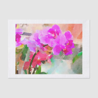Waterverf Orchideeën Tissuepapier