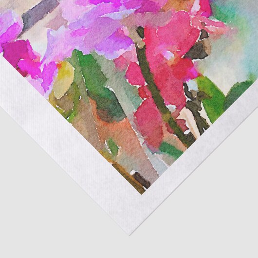 Waterverf Orchideeën Tissuepapier (Detail)