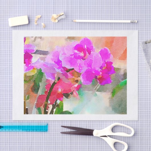 Waterverf Orchideeën Tissuepapier (Craft)