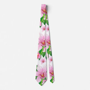 Waterverf Orchids Design 12 Stropdas