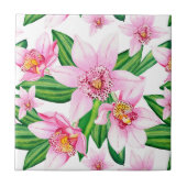 Waterverf Orchids Design 12 Tegeltje (Voorkant)