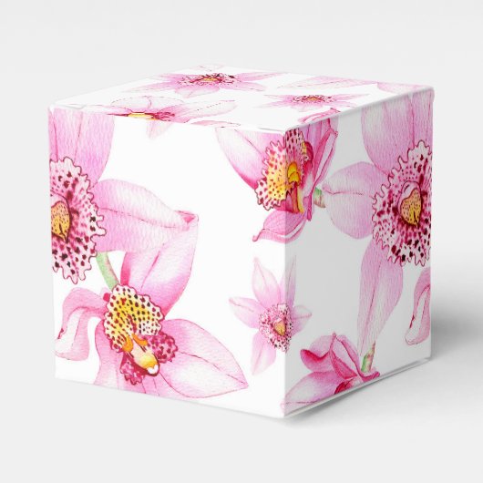 Waterverf Orchids Design 15 Bedankdoosjes (Voorkant Zijde)