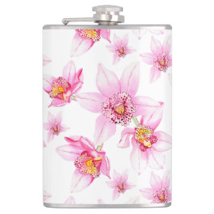 Waterverf Orchids Design 15 Heupfles