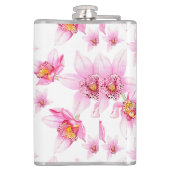 Waterverf Orchids Design 15 Heupfles (Achterkant)