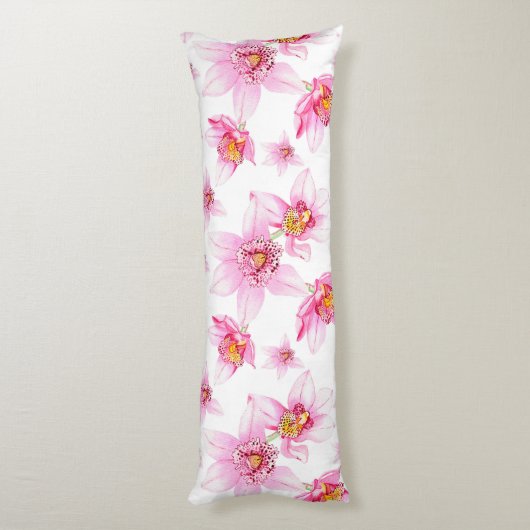 Waterverf Orchids Design 15 Lichaamskussen (Achterkant (Verticaal))