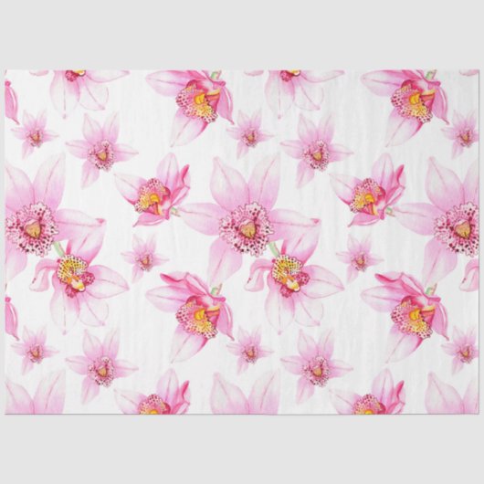 Waterverf Orchids Design 15 Tissuepapier (Voorkant)
