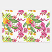 Waterverf Orchids Design 18 Inpakpapier Vel (Voorkant 3)