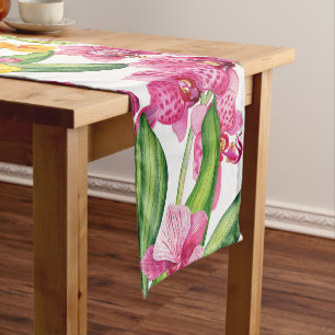 Waterverf Orchids Design 18 Korte Tafelloper