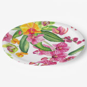 Waterverf Orchids Design 18 Papieren Bordje (Gekanteld)