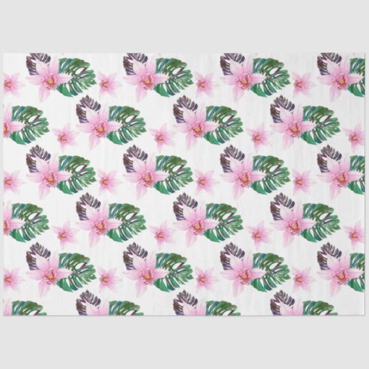 Waterverf Orchids Design 22 Tissuepapier (Voorkant)