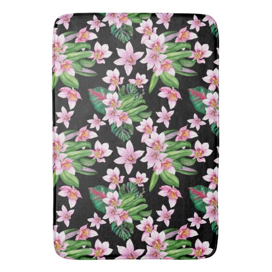 Waterverf Orchids Design 27 Badmat (Voorkant Verticaal)