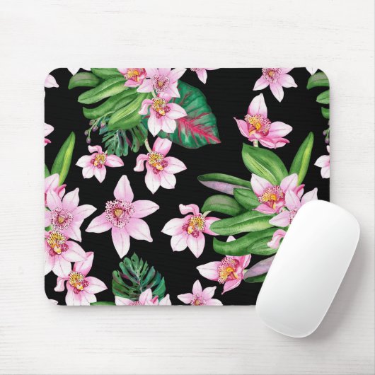 Waterverf Orchids Design 27 Muismat (Met muis)