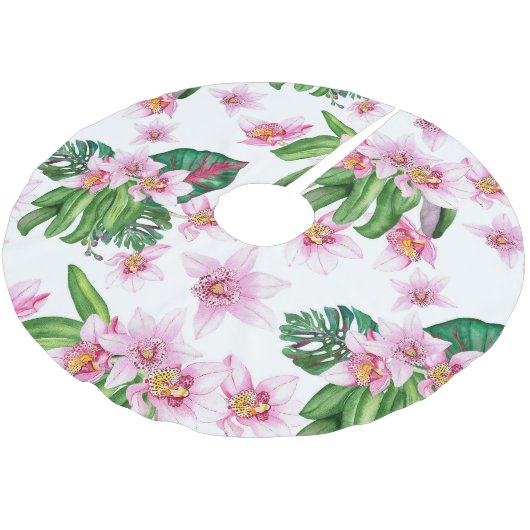 Waterverf Orchids Design 30 Kerstboom Rok (Gekanteld)