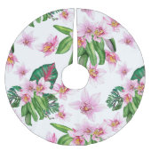 Waterverf Orchids Design 30 Kerstboom Rok (Voorkant)